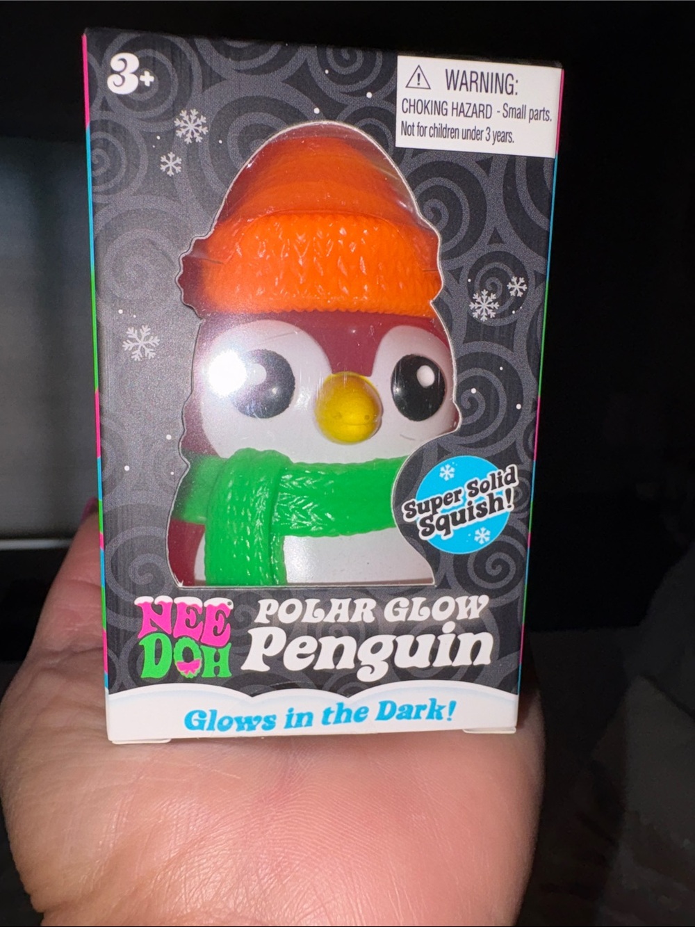 Polar Glow Penguin - Orange Hat & Green Scarf